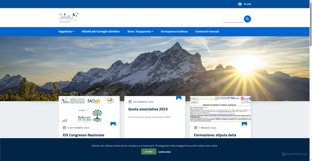 Security scan screenshot of https://www.agronomiforestalipotenza.it/new/