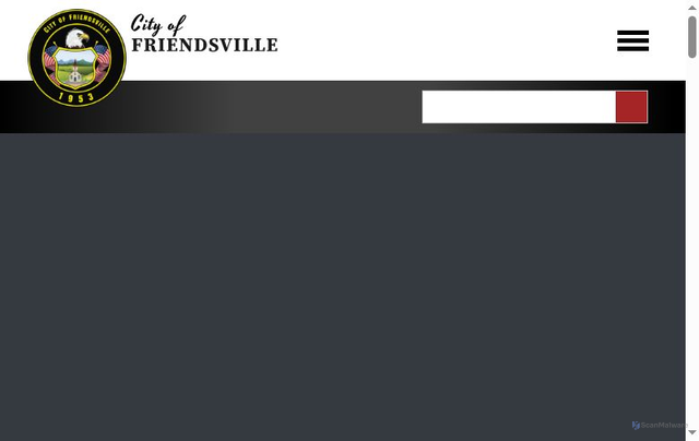 Security scan screenshot of https://www.friendsvilletn.gov/