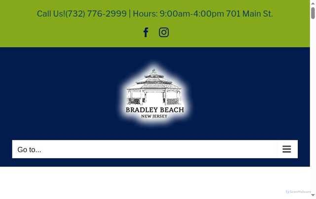 Security scan screenshot of https://www.bradleybeachnj.gov/