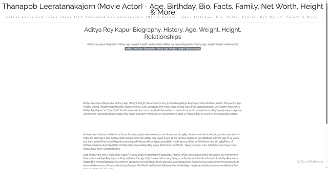 Security scan screenshot of https://wymoorgroupsitus-dpc3g2hkpvei.edgeone.app/aditya-roy-kapur-biography-history-age-weight-height-relationships.html