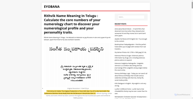 Security scan screenshot of https://anaboye.pages.dev/posts/rithvik-name-meaning-in-telugu/