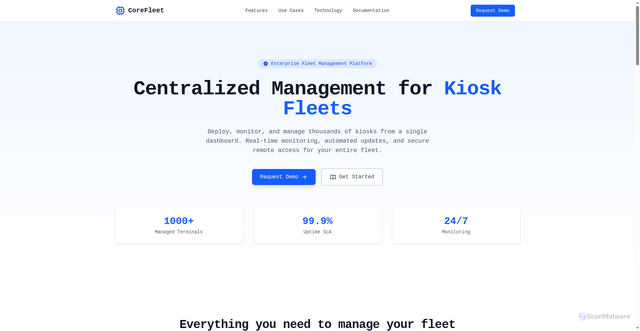 Security scan screenshot of http://corefreet-website.pages.dev/