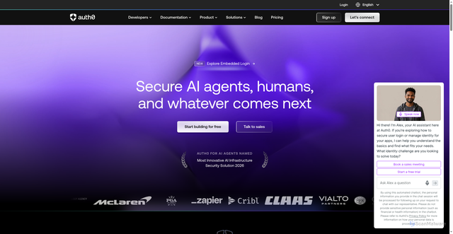 Security scan screenshot of https://zluri-agent-prod.us.auth0.com