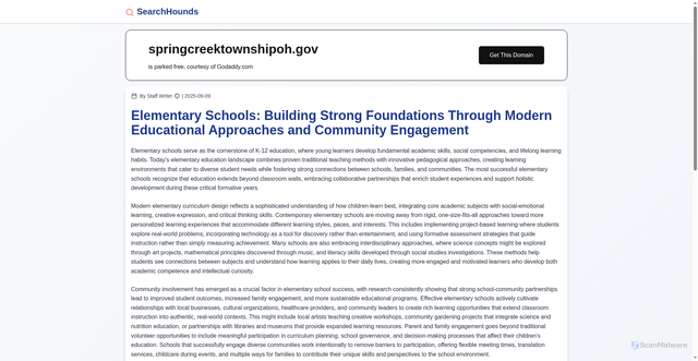 Security scan screenshot of https://springcreektownshipoh.gov/