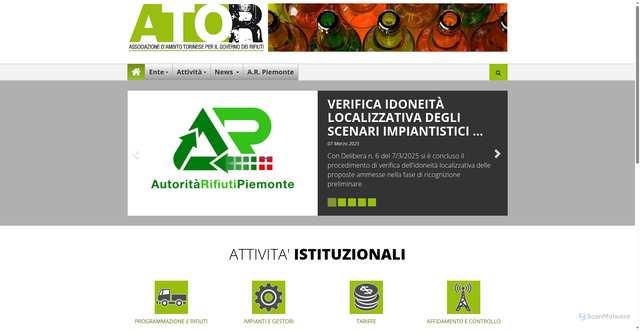 Security scan screenshot of https://www.atorifiutitorinese.it/