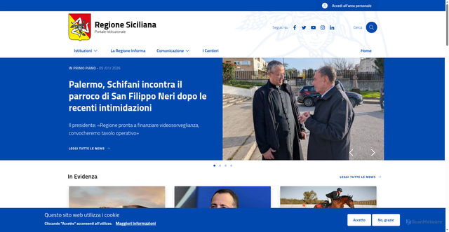 Security scan screenshot of https://parco.archeo.himera@regione.sicilia.it/