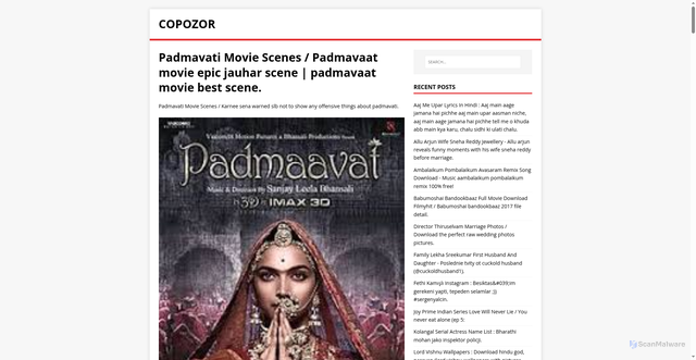 Security scan screenshot of https://rozopos.pages.dev/posts/padmavati-movie-scenes/