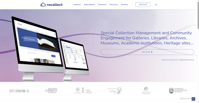 Security scan screenshot of https://recollectcms.com