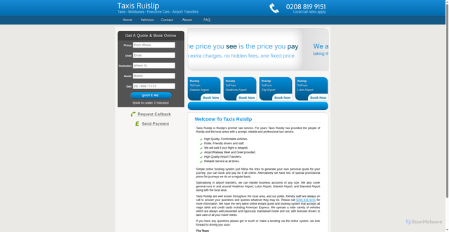 Security scan screenshot of https://taxisruislip.online/