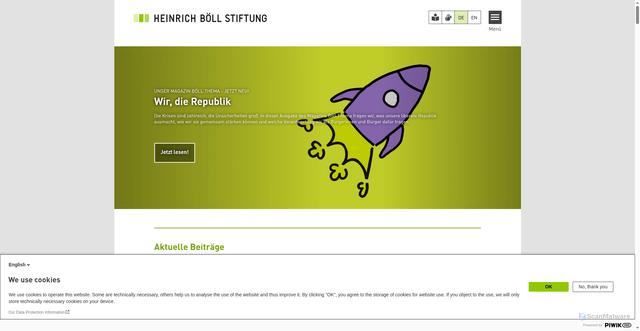 Security scan screenshot of http://www.boell.de