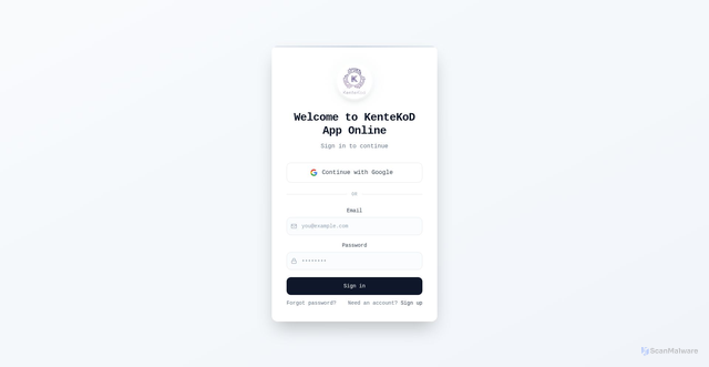 Security scan screenshot of https://kentekod-app.online/