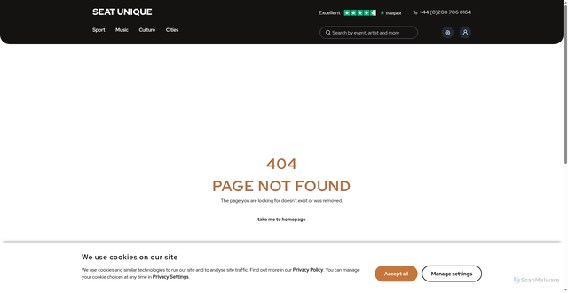 Security scan screenshot of https://hello.seatunique.com