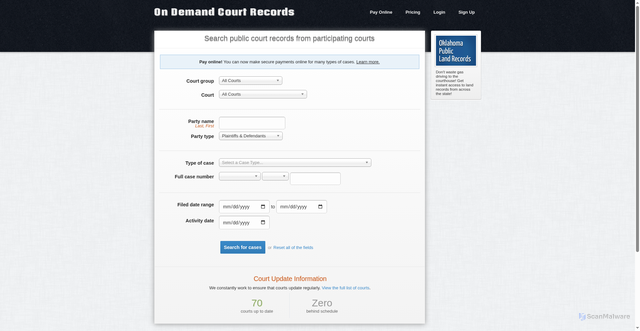 Security scan screenshot of https://odcr.com