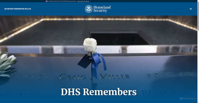 Security scan screenshot of https://dhs.gov