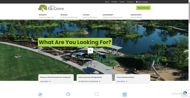 Security scan screenshot of https://elkgrove.gov/