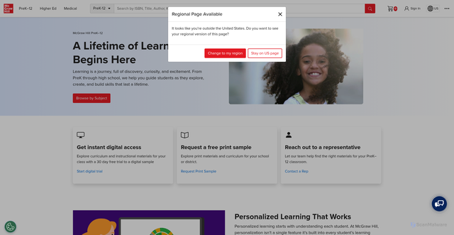 Security scan screenshot of https://redbirdlearning.com