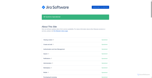 Security scan screenshot of https://7yh3h3y0c0x1.statuspage.io