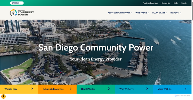 Security scan screenshot of https://sdcommunitypower.org/