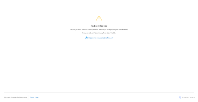 Security scan screenshot of https://res.gcch.cdn.office.net.mcas-gov.us