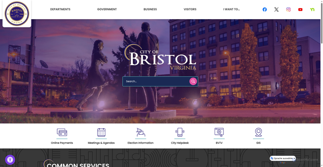 Security scan screenshot of https://bristolva.gov/