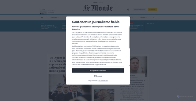 Security scan screenshot of https://alainpierre.clientpickup-sms.com/