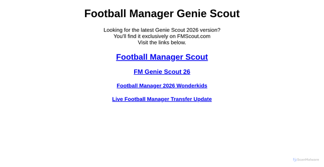 Security scan screenshot of https://www.geniescout.com