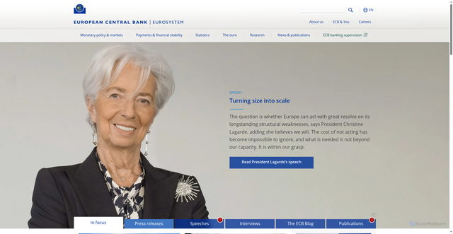 Security scan screenshot of https://ecb.europa.eu