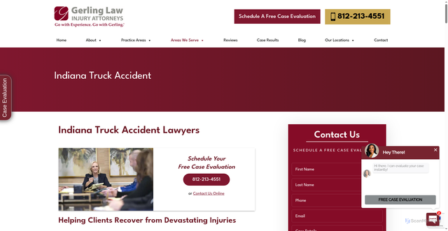 Security scan screenshot of https://www.gerlinglaw.com/truck-accident-lawyers/indiana/