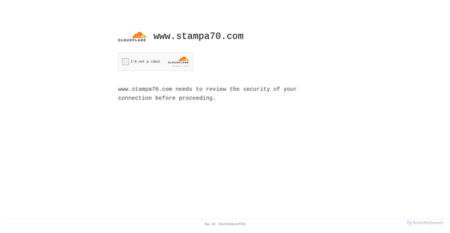 Security scan screenshot of https://stampa70.com