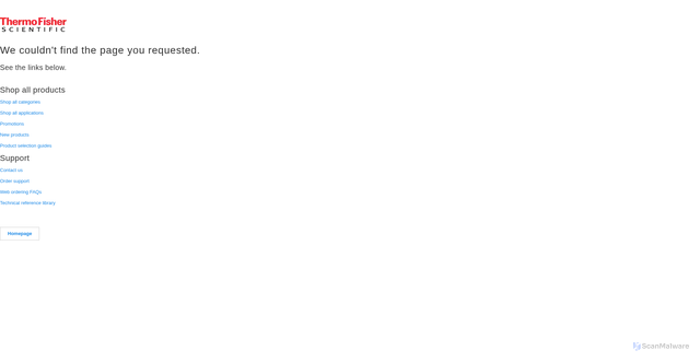 Security scan screenshot of https://assets.thermofisher.com