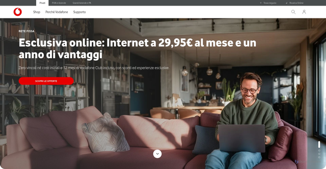 Security scan screenshot of https://vodafone.it