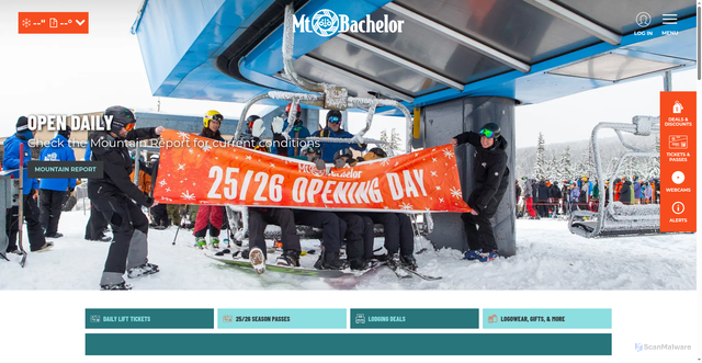 Security scan screenshot of https://www.mtbachelor.com