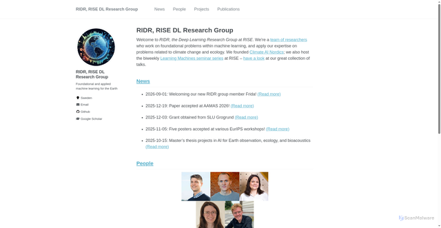 Security scan screenshot of https://ridr.se