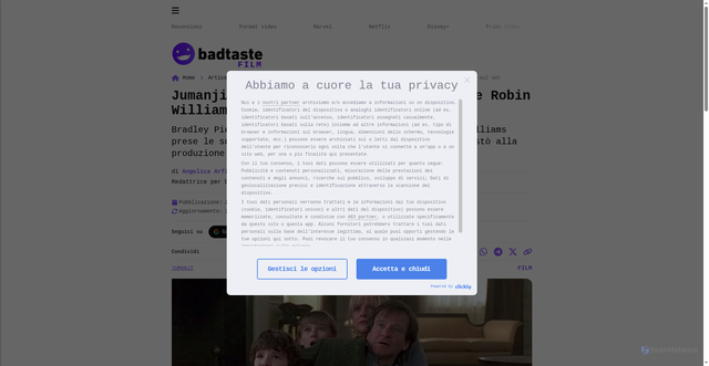 Security scan screenshot of https://www.badtaste.it/articoli/jumanji-bradley-pierce-sulla-volta-che-robin-williams-prese-le-sue-difese-sul-set
