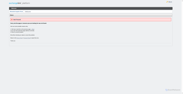 Security scan screenshot of https://mitsubishi.portal.covisint.com/c/blogs/find_entry?p_l_id=0