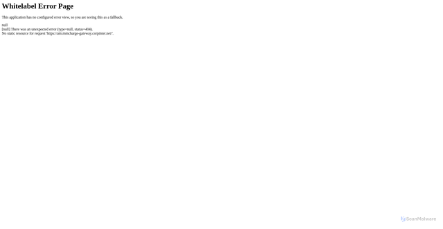 Security scan screenshot of am.mmcharge-gateway.corpinter.net