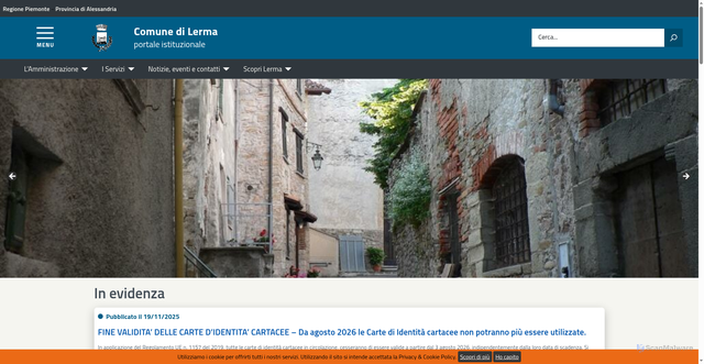 Security scan screenshot of https://www.comune.lerma.al.it