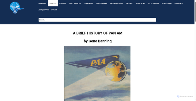 Security scan screenshot of https://www.panam.org/about-pahf/a-brief-history-of-pan-am-by-gene-banning