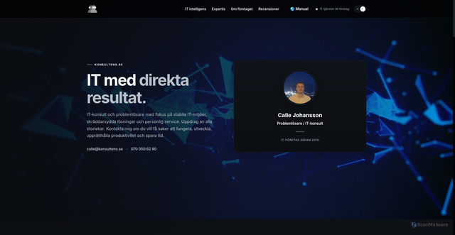 Security scan screenshot of https://konsultens.se