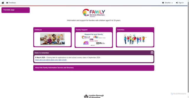 Security scan screenshot of https://fsd.hounslow.gov.uk