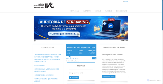 Security scan screenshot of https://ivcbrasil.org.br
