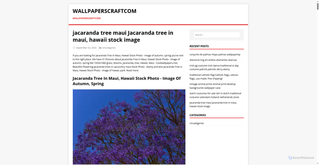 Security scan screenshot of https://wallpaperscraftcom.pages.dev/post/jacaranda-tree-maui/