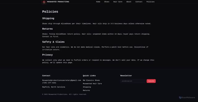 Security scan screenshot of https://test1-iqj.pages.dev/policy