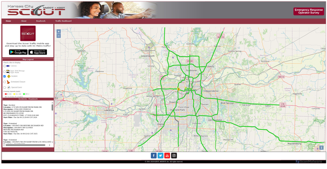 Security scan screenshot of https://www.kcscout.net