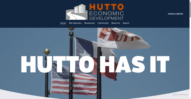 Security scan screenshot of https://www.huttotxedc.gov/