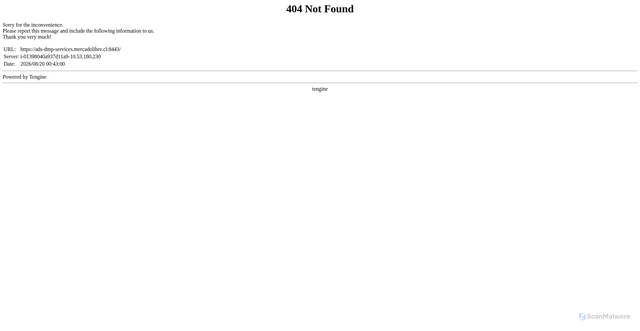 Security scan screenshot of https://ads-dmp-services.mercadolibre.cl