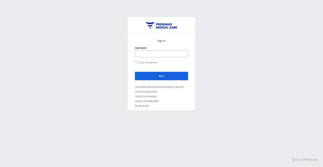 Security scan screenshot of https://myaccess.freseniusmedicalcare.com