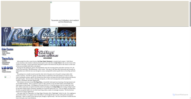 Security scan screenshot of https://coaster-central.tripod.com/ThemeParks/West/SFMM.htm