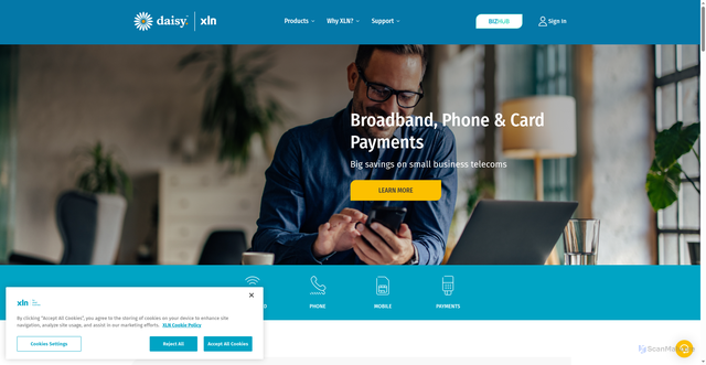 Security scan screenshot of https://www.xln.co.uk/
