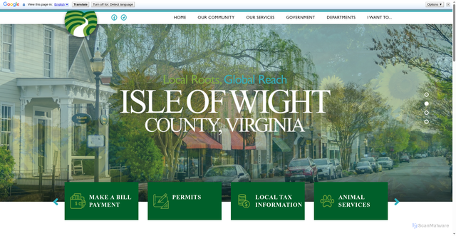 Security scan screenshot of https://isleofwight.gov/